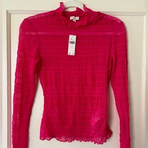 Pilcro: beautiful sheer lace top. Very elegant & sexy. NWT